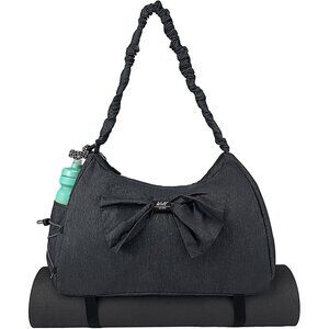 🆕Women Black Gym Bag Yoga Mat Bag with Shoes Compartment Wet Pocket Bag